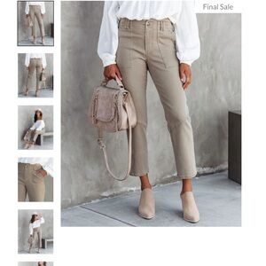 NWT VICI Skies Are Blue Stretch Taupe Trousers Size L (30 inch waist)